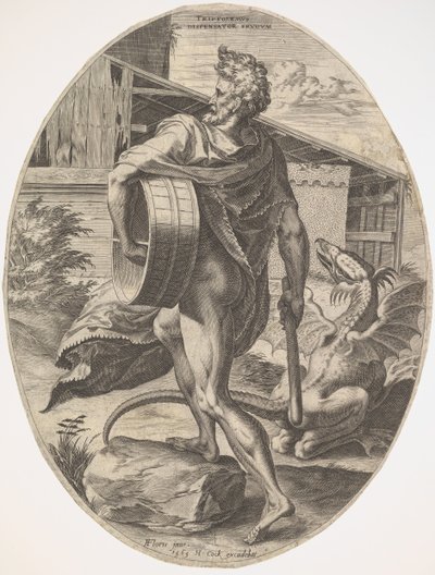 田舎の神々、1565年からトリプトレムス。 作： Cornelis Cort
