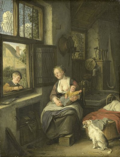 子供を持つ母親 作： Cornelis Dusart