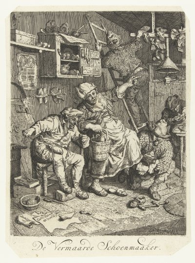 有名な靴職人 有名な靴屋 (オブジェクトのタイトル) 作： Cornelis Dusart