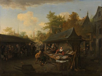魚市場 作： Cornelis Dusart