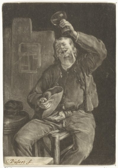 笑顔の酒飲み 作： Cornelis Dusart