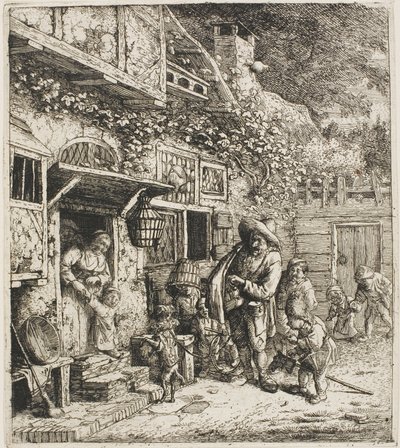 踊る犬 作： Cornelis Dusart