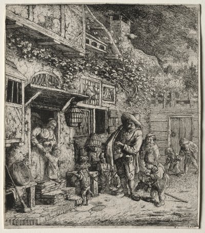 ダンシングドッグ。 作： Cornelis Dusart