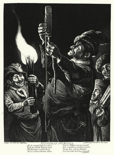 イングランドのウィリアム3世によるナミュール攻略に喜びを表す民衆 作： Cornelis Dusart