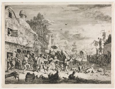 村のごちそう。 作： Cornelis Dusart
