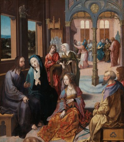 マリアとマルタの家へのキリストの二度目の訪問 作： Cornelis Engebrechtsz