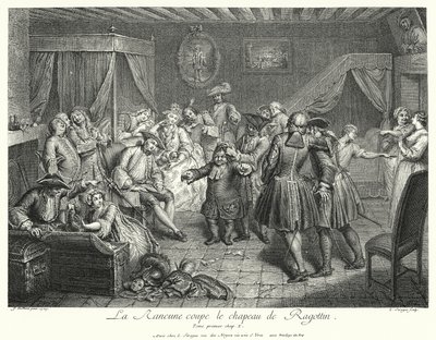 ラゴタンの帽子を切るラ・ランキュン（彫刻作品 作： Cornelis Engelbrechtsen