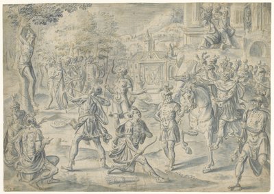 父の死体を撃つ 作： Cornelis Floris (II) (circle of)