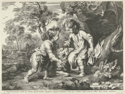 子供時代の洗礼者ヨハネとキリスト 作： Cornelis Galle (I) (possibly)