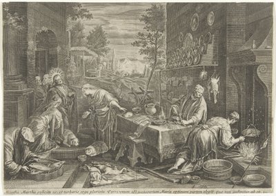マルタとマリアの家のキリスト 作： Cornelis Galle (I)