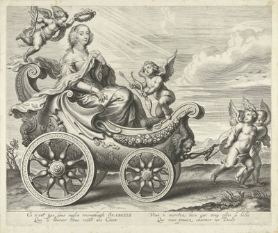 戦車に乗ったクララ・イザベラ・デ・リーニュ・アレンバーグ (?) 作： Cornelis Galle (I)