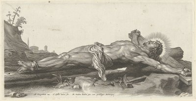 地面に十字架につけられたキリスト 作： Cornelis Galle (II)