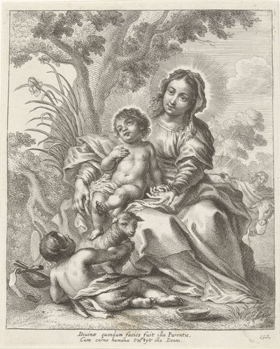 子供の頃の洗礼者ヨハネとの聖家族 作： Cornelis Galle (II)