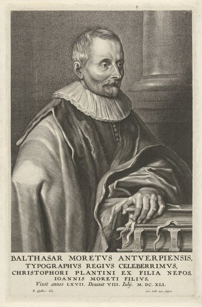 バルタザール・モレトゥスの肖像 作： Cornelis Galle (II)