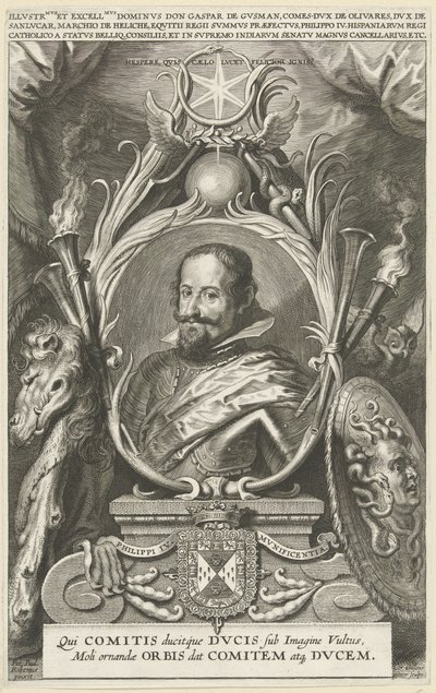 サン・ルカール公オリバレス伯ガスパル・デ・グスマンの肖像 作： Cornelis Galle (II)