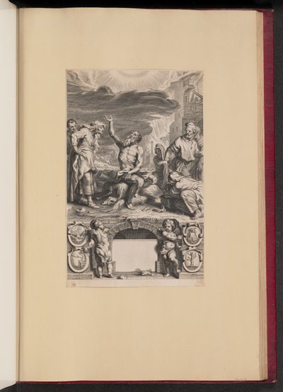 Balthasar Cordier、Iob Elvcidatvs のタイトル ページ 作： Cornelis Galle II after Abraham van Diepenbeeck