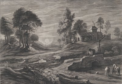 井戸のある風景、1638-60。 作： Cornelis Galle I