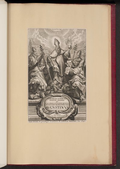 Cornelii Jansenii のタイトル ページ ... Avgvstinvs 作： Cornelis Galle I after Sir Peter Paul Rubens