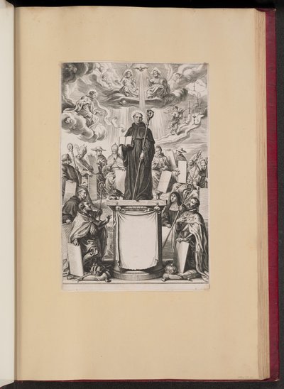 Dommo Benedicto Haeftano の S. Benedictvs Illvstratvs のタイトル ページ 作： Cornelis Galle I after Sir Peter Paul Rubens