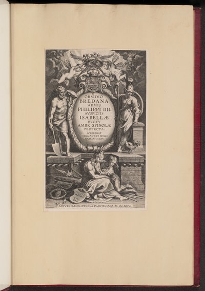 ヘルマン・ユーゴーの「ブレダナ包囲戦」のタイトルページ 作： Cornelis Galle I after Sir Peter Paul Rubens