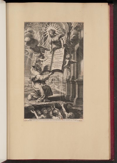 Olivier Boonaerts の「In Ecclesiasticvm Commentarivs...」のタイトル ページ 作： Cornelis Galle I after Sir Peter Paul Rubens