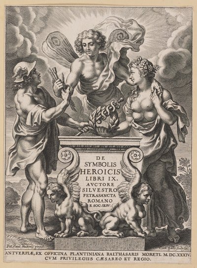 シルベスター・ピエトラサンタのタイトルページ、ヒロイック・シンボルについて 作： Cornelis Galle I after Sir Peter Paul Rubens