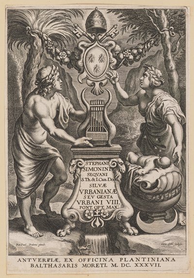 アーバン フォレスト、ステファヌス シモニーニのタイトル ページ 作： Cornelis Galle I after Sir Peter Paul Rubens