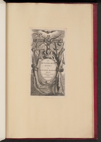 SSのタイトルプレート。 アポストロラムのアイコン 作： Cornelis Galle I after Sir Peter Paul Rubens