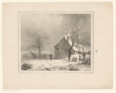 雪景色の家 作： Cornelis Gerrit Verburgh