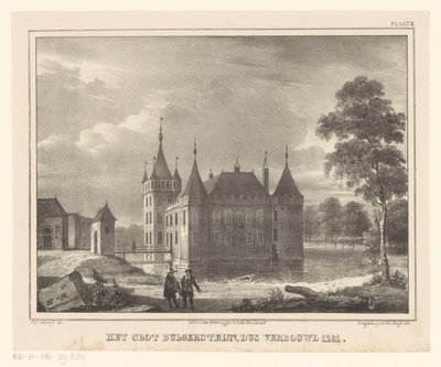 バルガーステイン城 Bulgersteijn 城、1261 年再建 (オブジェクトのタイトル) 作： Cornelis Gerrit Verburgh