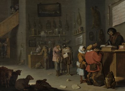 誰が牛のために訴えるか」1629年 作： Cornelis Hermansz. Saftleven