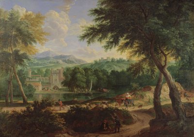 羊の群れのいる風景 作： Cornelis Huysmans