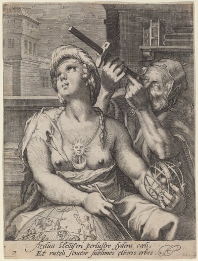 天文学 作： Cornelis Jacobsz Drebbel, after Hendrik Goltzius