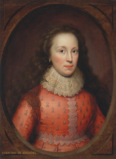 Alethea Howard、13th Baroness Furnivall、Countess of Arundel 1585-1654、néeLady Alethea Talbot、1619 作： Cornelis Janssens van Ceulen