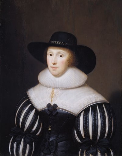 トーマス・ホルテの妻、グレース・ブラッドボーンの肖像、1627～1700年。 作： Cornelis Janssens van Ceulen