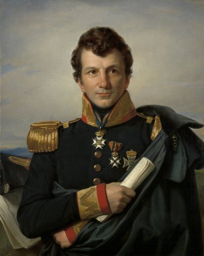 Johannes van den Bosch (1780-1844)、オランダ領東インド総督、植民地大臣 ヨハネス・ファン・デン・ボッシュ伯爵 (1780-1844)、オランダ領東インド総督、植民地大臣 作： Cornelis Kruseman (signed by artist)