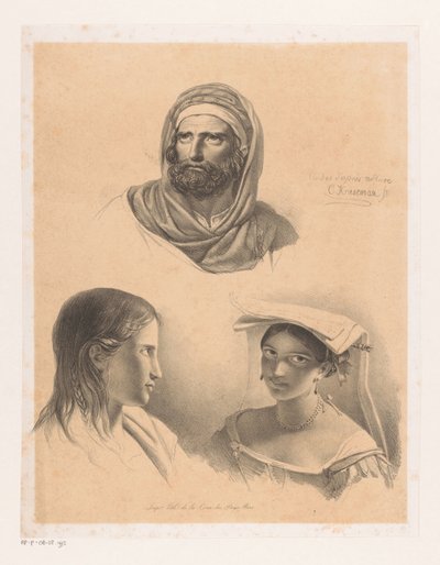 3 つの肖像画 作： Cornelis Kruseman