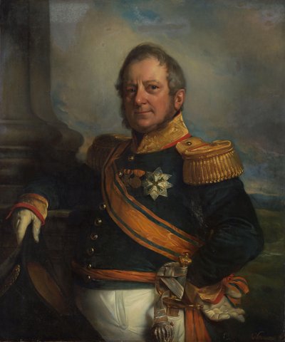 ヘンドリック・メルクス、バロン・デ・コック、陸軍司令官、1826年以降はオランダ領東インドの副総督の肖像 作： Cornelis Kruseman