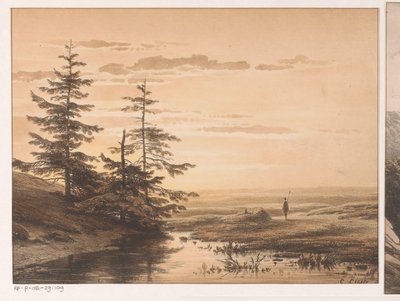 夕日のある風景 日没 作： Cornelis Lieste