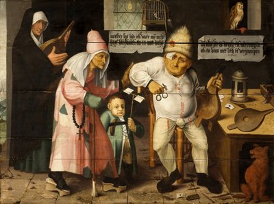 ヒエロニムス・ボスにちなんだふいごの修繕、c. 1550年。 作： Cornelis Massys