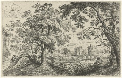 漁師のいる風景 作： Cornelis Matthieu