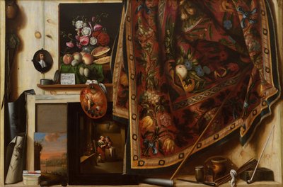 トロンプルーイル。アーティストスタジオのキャビネット、1671年 作： Cornelis Norbertus Gijsbrechts