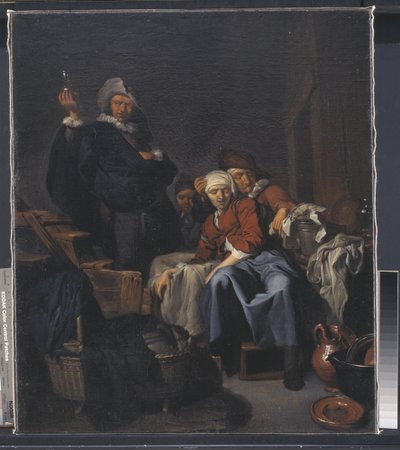 病気の農民の女性 作： Cornelis Pietersz Bega