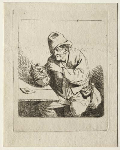 1600年代半ば、農民がパイプを照らす。 作： Cornelis Pietersz Bega