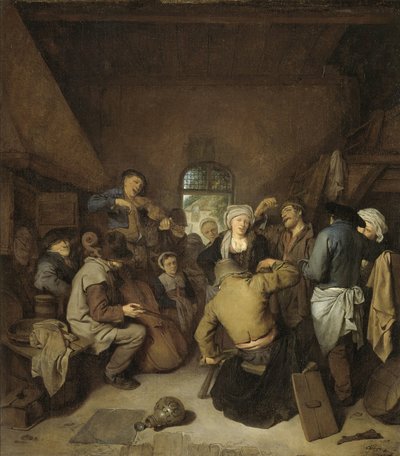 音楽と踊りを作る農民 作： Cornelis Pietersz. Bega