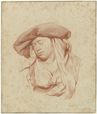 女性の習作 バストの長さ 少し左向きで下を向いている 作： Cornelis Pietersz. Bega
