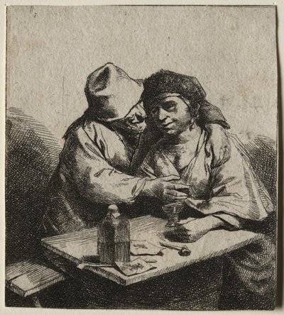 好色なカップル。 作： Cornelis Pietersz Bega