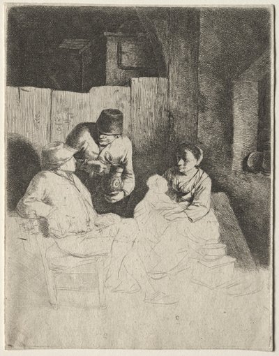 1600年代半ば、母親が宿屋に座った。 作： Cornelis Pietersz Bega