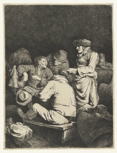 旅館の女将さんと会社さん 作： Cornelis Pietersz. Bega
