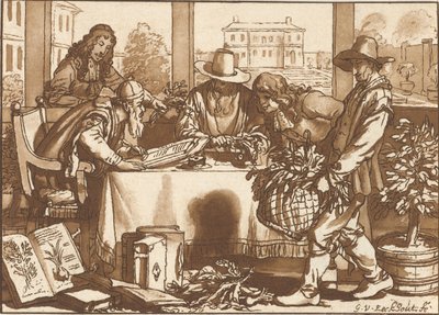 植物学者 作： Cornelis Ploos van Amstel (signed by artist)